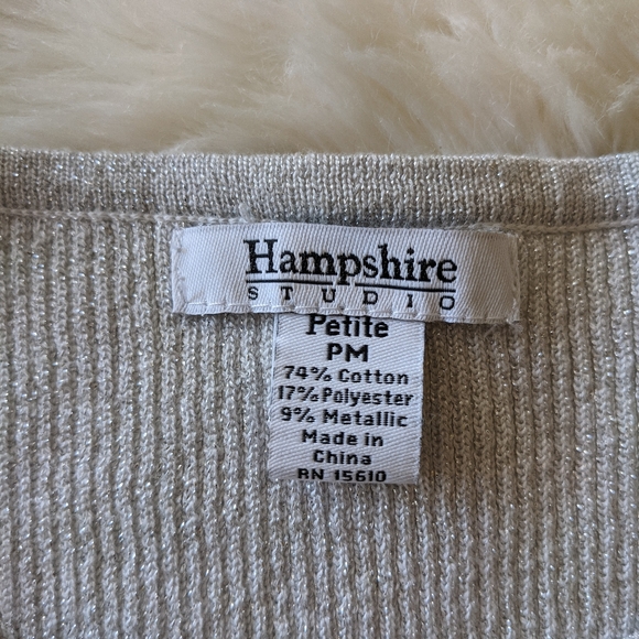 Silver & Sequin Ribbed Top - Picture 3 of 5